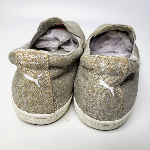 Puma Shoes Puma Sports Lifestyle Metallic Canvas Slip On Loafers 8